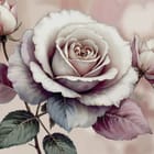 Miniatura fototapety Biała róża z różowymi pąkami