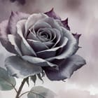 Miniatura fototapety Róża w Delikatnych Fioletach