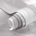 Miniatura fototapety Białe pióra na szarym tle fragment #1