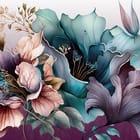 Miniatura fototapety Egzotyczne kwiaty w odcieniach fioletu