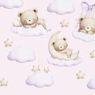 Miniatura fototapety Misie na chmurach i księżycu