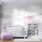 Miniatura fototapety Królik w Górach z Gwiazdkami we wnętrzu pokoju dziecka