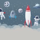 Miniatura fototapety Kosmiczna przygoda dla dzieci