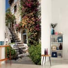 Miniatura fototapety Kamienne schody z roślinnością we wnętrzu salonu