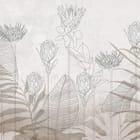 Miniatura fototapety Kwiaty i liście w stylu linearnym