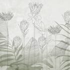 Miniatura fototapety Kwiaty i liście w delikatnej linii