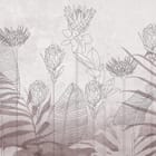 Miniatura fototapety Kwiaty i liście w linii na tle