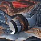 Miniatura fototapety Abstrakcyjne Fale w 3D fragment #1