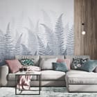 Miniatura fototapety Gęste Paprocie w Szarościach we wnętrzu salonu