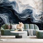 Miniatura fototapety Abstrakcyjne Falujące Kształty we wnętrzu salonu