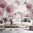 Miniatura fototapety Kwiaty na długich łodygach we wnętrzu salonu