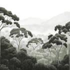 Miniatura fototapety Wysokie drzewa w gęstym lesie