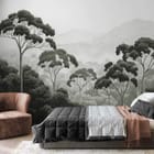 Miniatura fototapety Wysokie drzewa w gęstym lesie we wnętrzu pokoju nastolatka