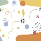 Miniatura fototapety Abstrakcyjne piłki nożne i kształty