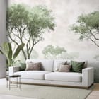 Miniatura fototapety Drzewa z Ozdobnymi Wzorami we wnętrzu salonu