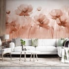 Miniatura fototapety Maki na długich łodygach we wnętrzu salonu