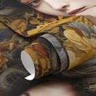 Miniatura fototapety Kobieta z kwiatami we włosach fragment #1