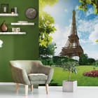 Miniatura fototapety Wieża Eiffla w parku Paryża - aranżacja w salonie