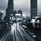 Miniatura fototapety Nocna Panorama z Wieżowcami