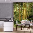 Miniatura fototapety Zielony las bambusowy we wnętrzu kuchni