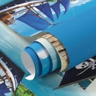 Miniatura fototapety Statek na morzu z plażą i palmami - realne zdjęcie w rolce