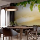 Miniatura fototapety Winorośl i Pola pod Zachmurzonym Niebem we wnętrzu kuchni