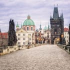 Miniatura fototapety Most z rzeźbami i wieżą