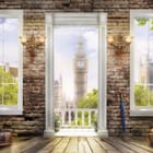 Miniatura fototapety Widok na Big Ben przez okno