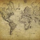 Miniatura fototapety Stara mapa świata z kontynentami