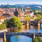 Miniatura fototapety Panorama miasta z mostem