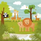 Miniatura fototapety Lew i lwica na zielonej polanie