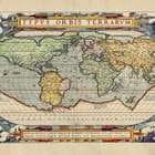 Miniatura fototapety Starożytna mapa świata z kontynentami