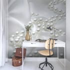 Miniatura fototapety Perły na białym materiale we wnętrzu biura