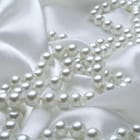 Miniatura fototapety Perły na białym materiale