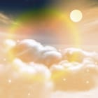 Miniatura fototapety Chmury z Tęczą i Słońcem