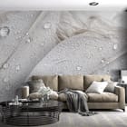 Miniatura fototapety Pióra z Kroplami Wody we wnętrzu salonu