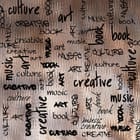 Miniatura fototapety Typograficzne napisy na drewnie