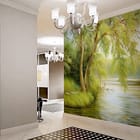 Miniatura fototapety Drzewa nad Rzeką w Słoneczny Dzień we wnętrzu przedpokoju