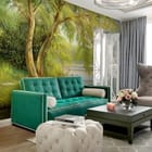 Miniatura fototapety Drzewa nad Rzeką w Słoneczny Dzień we wnętrzu salonu