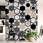Miniatura fototapety Geometryczny wzór z heksagonami - aranżacja w kuchni