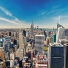 Miniatura fototapety Panorama miasta z drapaczami chmur