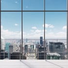 Miniatura fototapety Panorama miasta za oknem