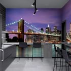 Miniatura fototapety Most z oświetleniem i wieżowce we wnętrzu biura