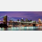 Miniatura fototapety Most z oświetleniem i wieżowce на відкритій стіні