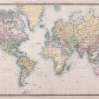 Miniatura fototapety Stara mapa świata na płótnie
