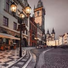 Miniatura fototapety Zabytkowa wieża z zegarem