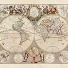 Miniatura fototapety Stara mapa świata z XVII wieku