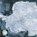 Miniatura fototapety Mapa Antarktydy z opisami