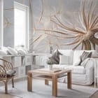 Miniatura fototapety Dmuchawce na jasnym tle we wnętrzu salonu