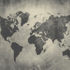 Miniatura fototapety Mapa świata na starym tle